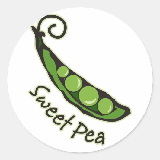 Sweet Pea Ronde Sticker (Voorkant)