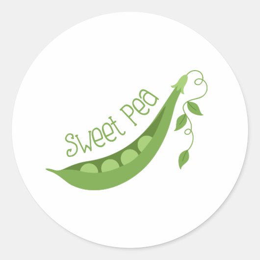 Sweet Pea Ronde Sticker (Voorkant)