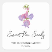 Sweet Pea Seeds label (Voorkant)