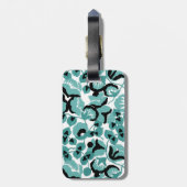 Sweet Pea (Teal) Fine Art Bagagelabel (Achterkant verticaal)