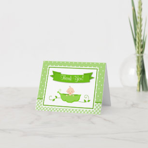 Sweet Pea Thank You Card Gevouwen Note Kaart