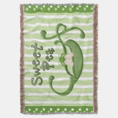 Sweet Pea Throw Blanket Deken (Voorkant Verticaal)