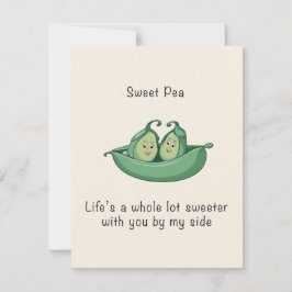 Sweet Pea Valentine Postcard Feestdagenkaart