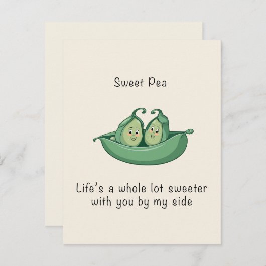 Sweet Pea Valentine Postcard Feestdagenkaart (Voorkant / Achterkant)