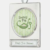 Sweet Pea Verzilverd Banner Ornament (Links)