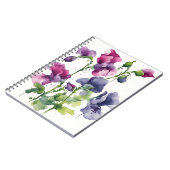 Sweet Pea - Watercolor flowers Notitieboek (Linkerzijde)