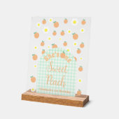 Sweet Peach 1e verjaardag Acryl Bord (Hoek)