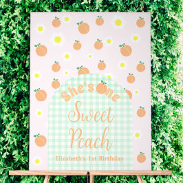Sweet Peach 1e verjaardag Acryl Bord
