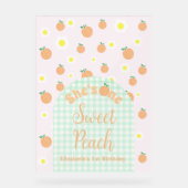 Sweet Peach 1e verjaardag Acryl Bord (Voorkant)