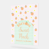 Sweet Peach 1e verjaardag Acryl Bord (Hoek)