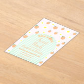 Sweet Peach 1e verjaardag Acryl Uitnodigingen (Laagn)