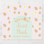 Sweet Peach 1e verjaardag Bier Etiket (Enkel label)