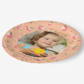 Sweet Peach 1e verjaardag foto Papieren Bordje (Gekanteld)