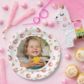 Sweet Peach 1e verjaardag foto Papieren Bordje (Feest)