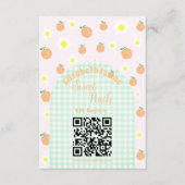 Sweet Peach 1e verjaardag Informatiekaartje (Voorkant)