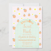 Sweet Peach 1e verjaardag Kaart (Voorkant)