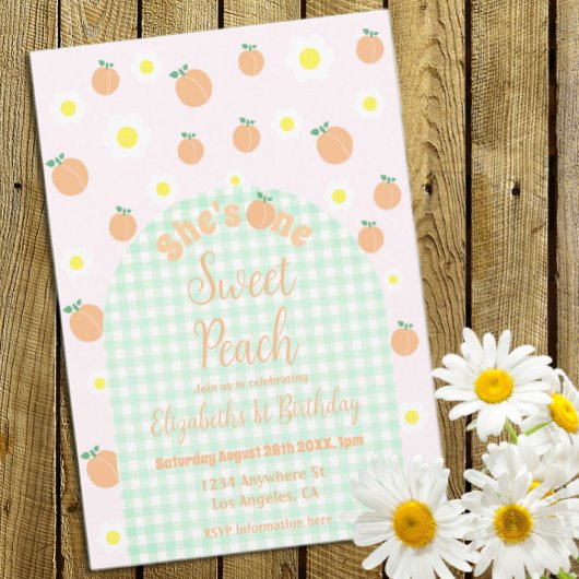 Sweet Peach 1e verjaardag Kaart