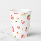 Sweet Peach 1e verjaardag Papieren Bekers (Achterkant)