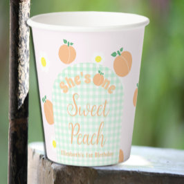 Sweet Peach 1e verjaardag Papieren Bekers