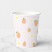 Sweet Peach 1e verjaardag Papieren Bekers (Achterkant)