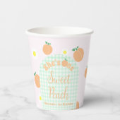 Sweet Peach 1e verjaardag Papieren Bekers (Voorkant)
