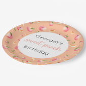 Sweet Peach 1e verjaardag Papieren Bordje (Gekanteld)