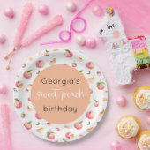 Sweet Peach 1e verjaardag Papieren Bordje (Feest)