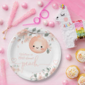 Sweet Peach 1e verjaardag Papieren Bordje (Feest)