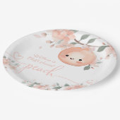 Sweet Peach 1e verjaardag Papieren Bordje (Gekanteld)