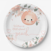 Sweet Peach 1e verjaardag Papieren Bordje (Voorkant)