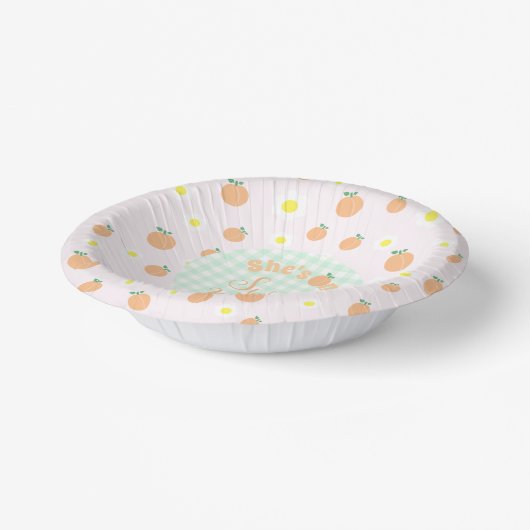 Sweet Peach 1e verjaardag Papieren Kommen (Gebogen)