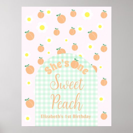 Sweet Peach 1e verjaardag Poster (Voorkant)