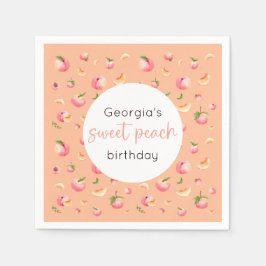 Sweet Peach 1e verjaardag Servet