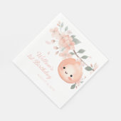 Sweet Peach 1e verjaardag Servet (Hoek)