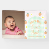 Sweet Peach 1e verjaardag Spandoek (Horizontaal)