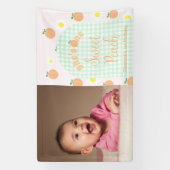 Sweet Peach 1e verjaardag Spandoek (Verticaal)