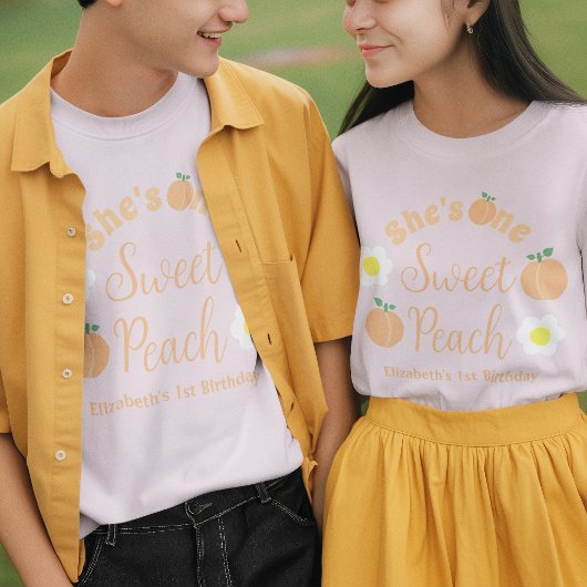 Sweet Peach 1e verjaardag T-shirt