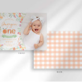 Sweet Peach 1e Verjaardag uitnodiging