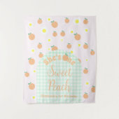 Sweet Peach 1e verjaardag Wandkleed (Voorkant)