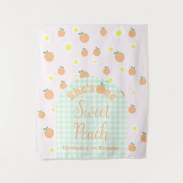 Sweet Peach 1e verjaardag Wandkleed