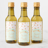 Sweet Peach 1e verjaardag Wijn Etiket (Flessen)