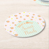 Sweet Peach 1st Birthday Paper Onderzetter (Gebogen)
