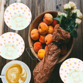 Sweet Peach 1st Birthday Paper Onderzetter