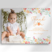 Sweet Peach 1st Verjaardag Dank u kaart