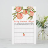 Sweet Peach Baby shower Bingogame (Staand voorkant)