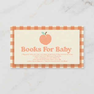 Sweet Peach Baby shower boeken voor Baby Informatiekaartje