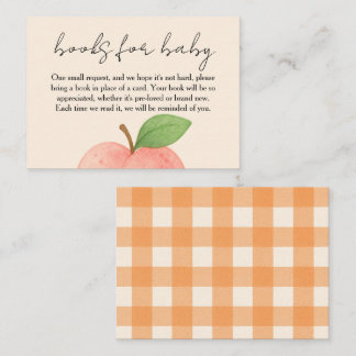 Sweet Peach Baby shower boeken voor Baby Visitekaartje