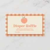 Sweet Peach Baby shower Luier Raffle Informatiekaartje (Voorkant)