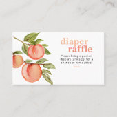 Sweet Peach Baby shower Luier Raffle Kaart Visitekaartje (Voorkant)