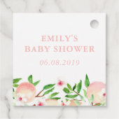 Sweet Peach Baby shower of Birthday Bedankjes Labels (Achterkant)